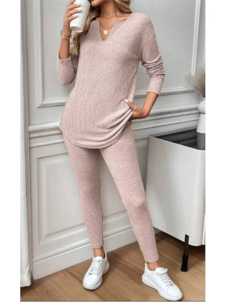 Ribbed knit comfort set